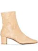 Image 1 of BY FAR Sofia 50mm snake-effect ankle boots