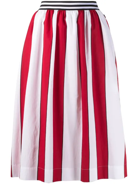 Woolrich striped pleated skirt