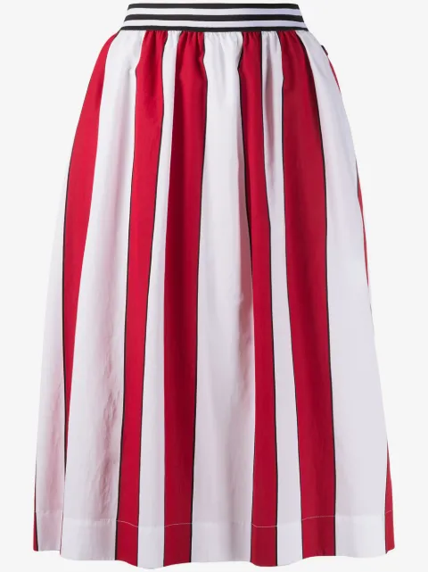 Woolrich striped pleated skirt