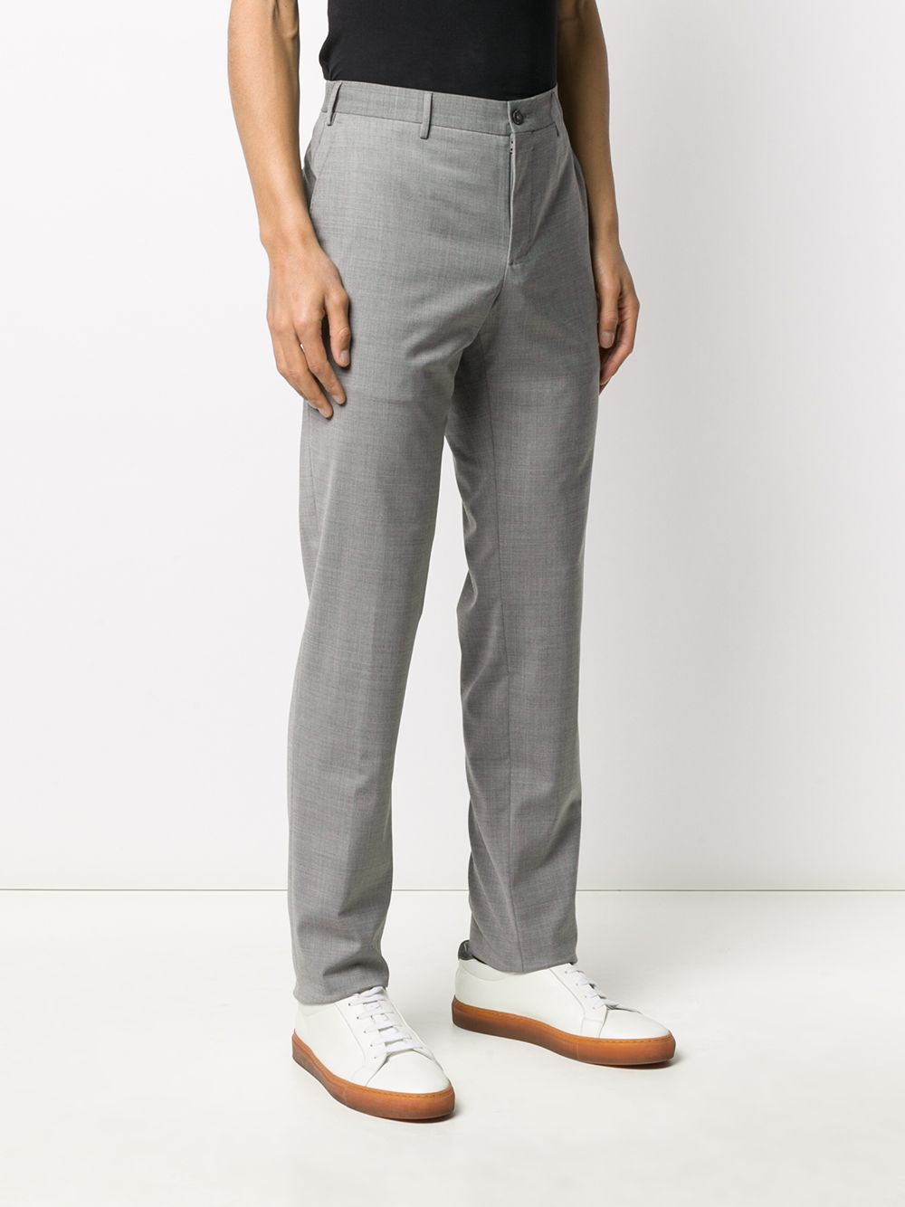 фото Pt01 slim fit micro-check tailored trousers