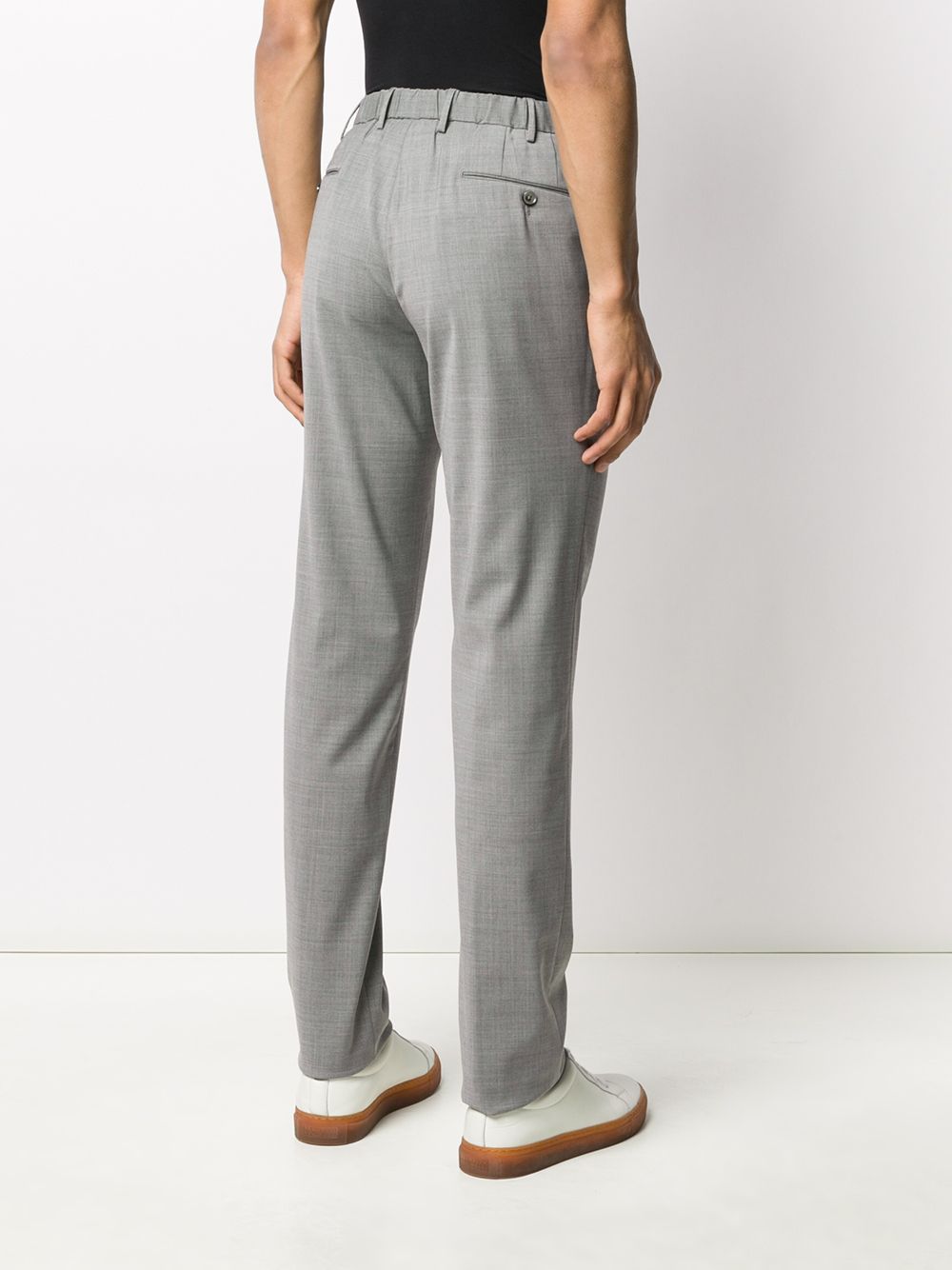 фото Pt01 slim fit micro-check tailored trousers