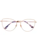 TOM FORD Eyewear TF5667B 028 cat-eye frame glasses - Brown