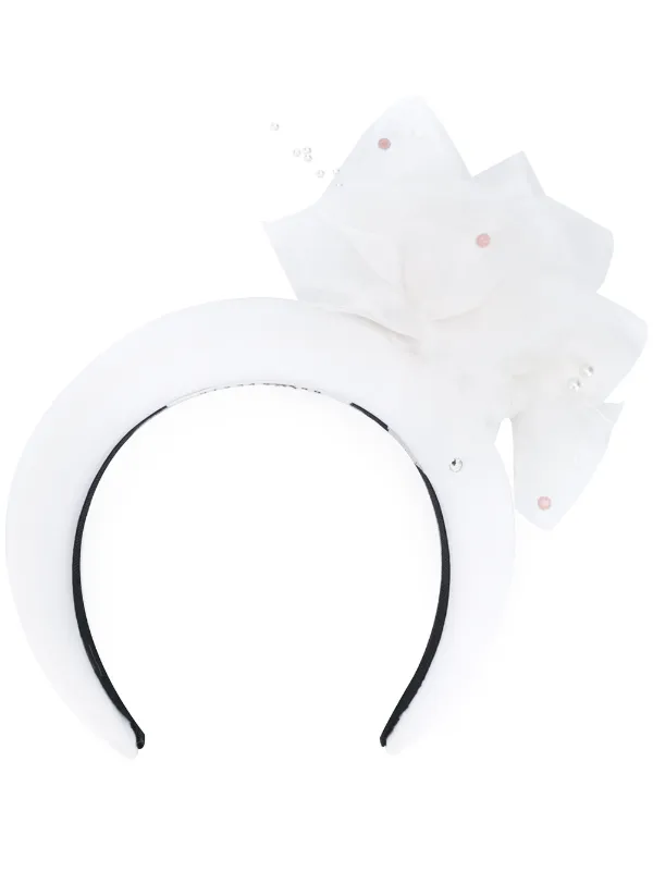 ヘアアクセサリー MM6 MAISON MARGIELA HEADBAND WITH ROSE AND TULLE DECORATION 15301123_27143398_600.jpg