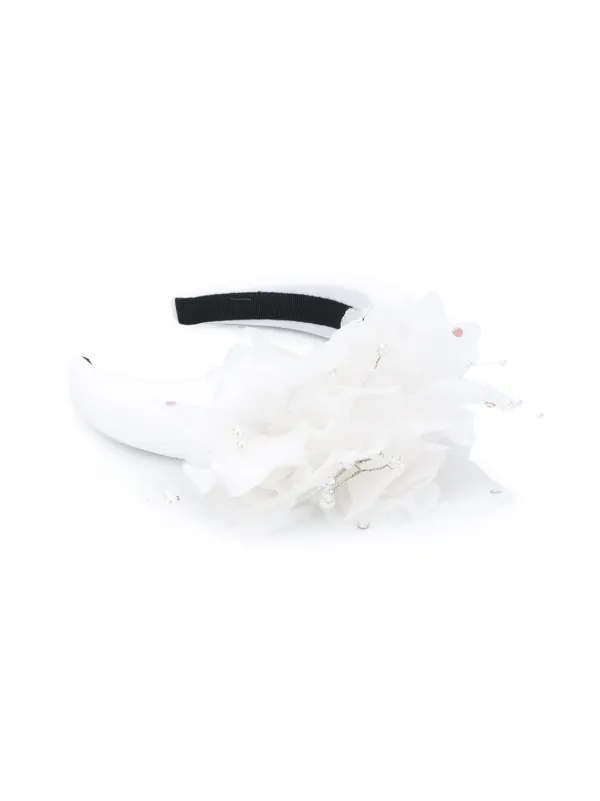 ヘアアクセサリー MM6 MAISON MARGIELA HEADBAND WITH ROSE AND TULLE DECORATION 15301123_27143398_600.jpg