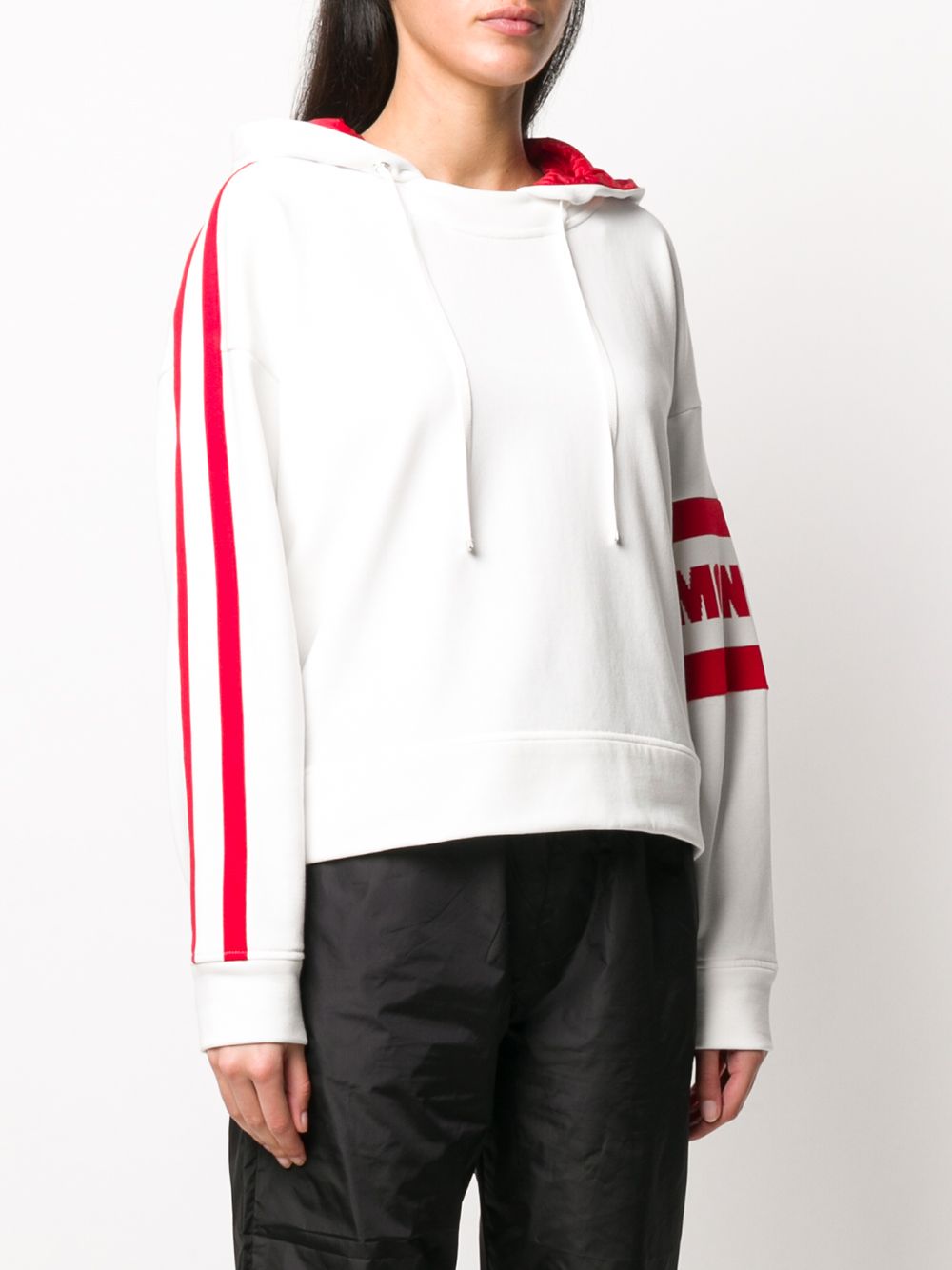 фото Moncler logo-stripe drawstring hoodie