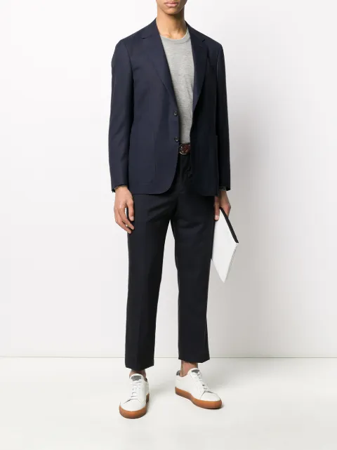 Canali blazer ajustado de tejido fino