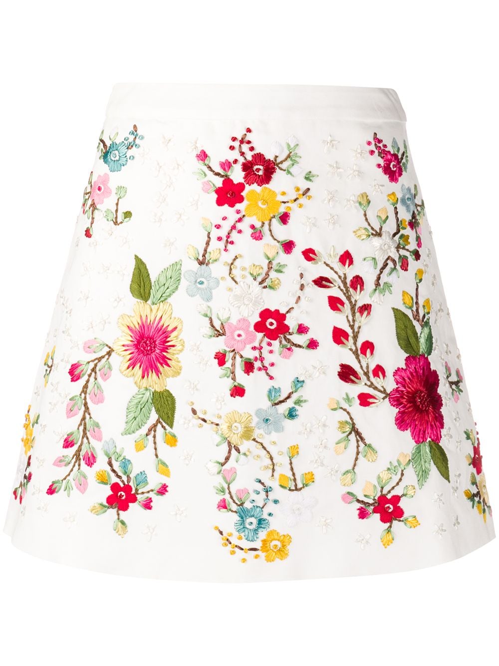 фото Wandering floral embroidered high-waisted skirt