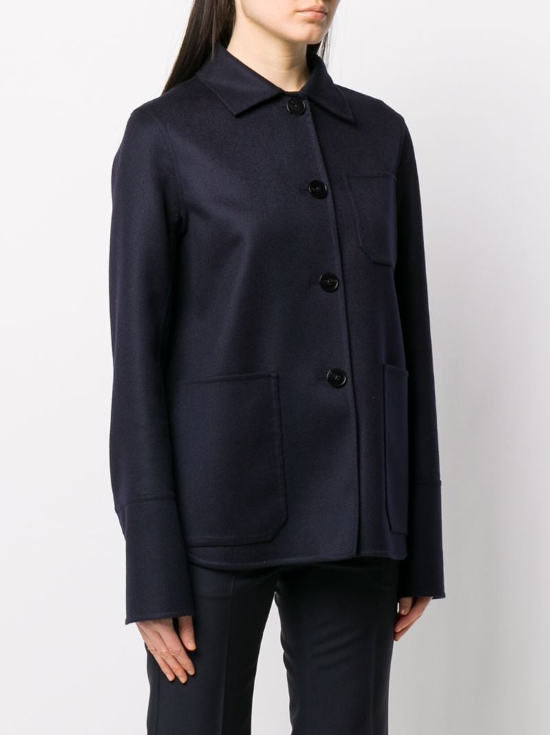 Shop Jil Sander Buttoned Workwear Jacket In Blue