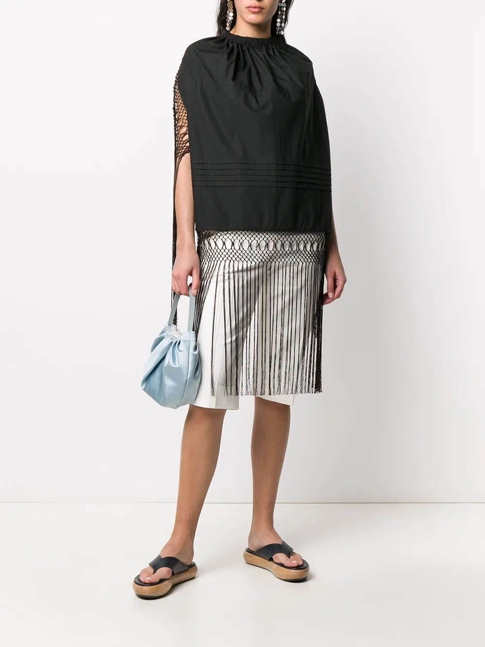 фото Loewe open-back fringed top