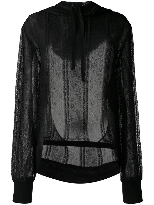 black lace hoodie
