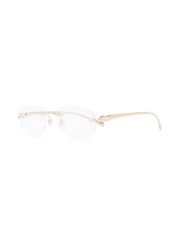 Cartier Eyewear CT0058O 002 オーバル眼鏡フレーム | ゴールドトーン  
