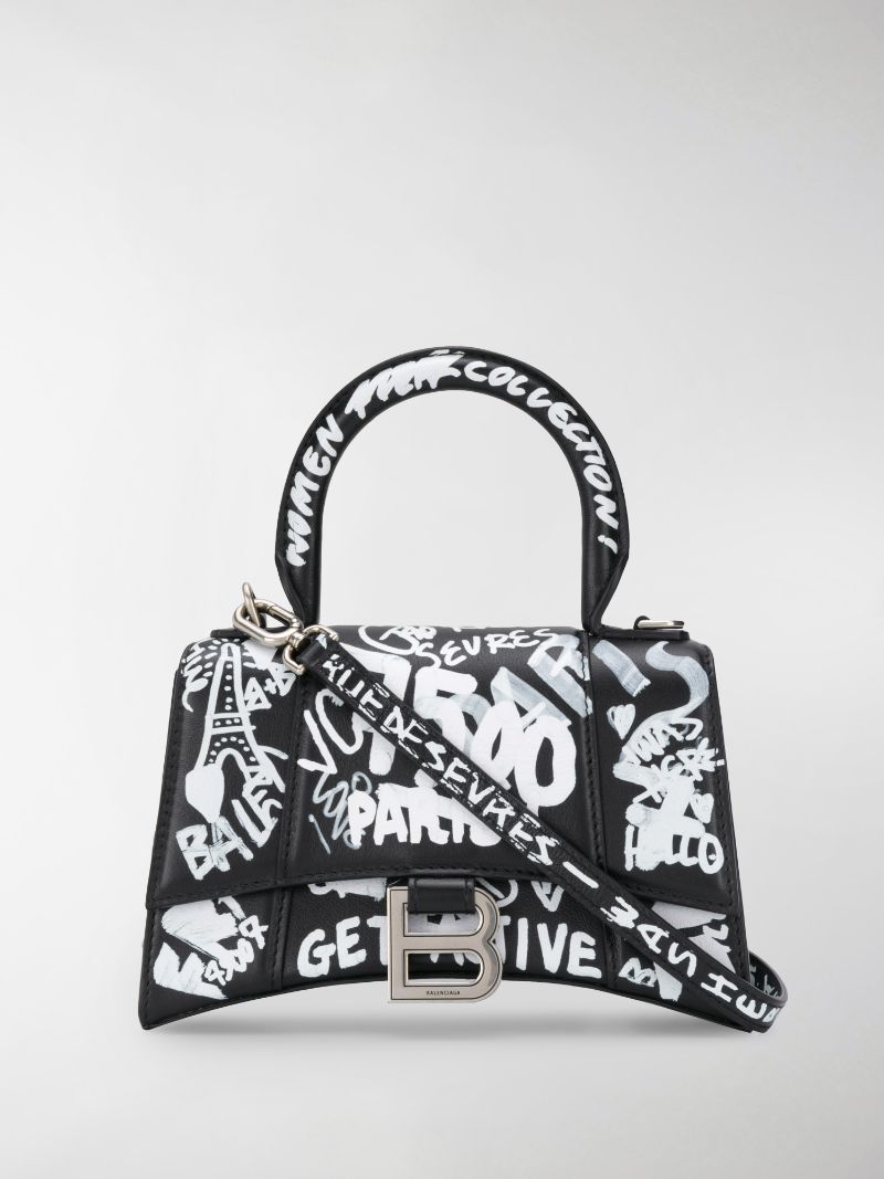 balenciaga graffiti bag hourglass