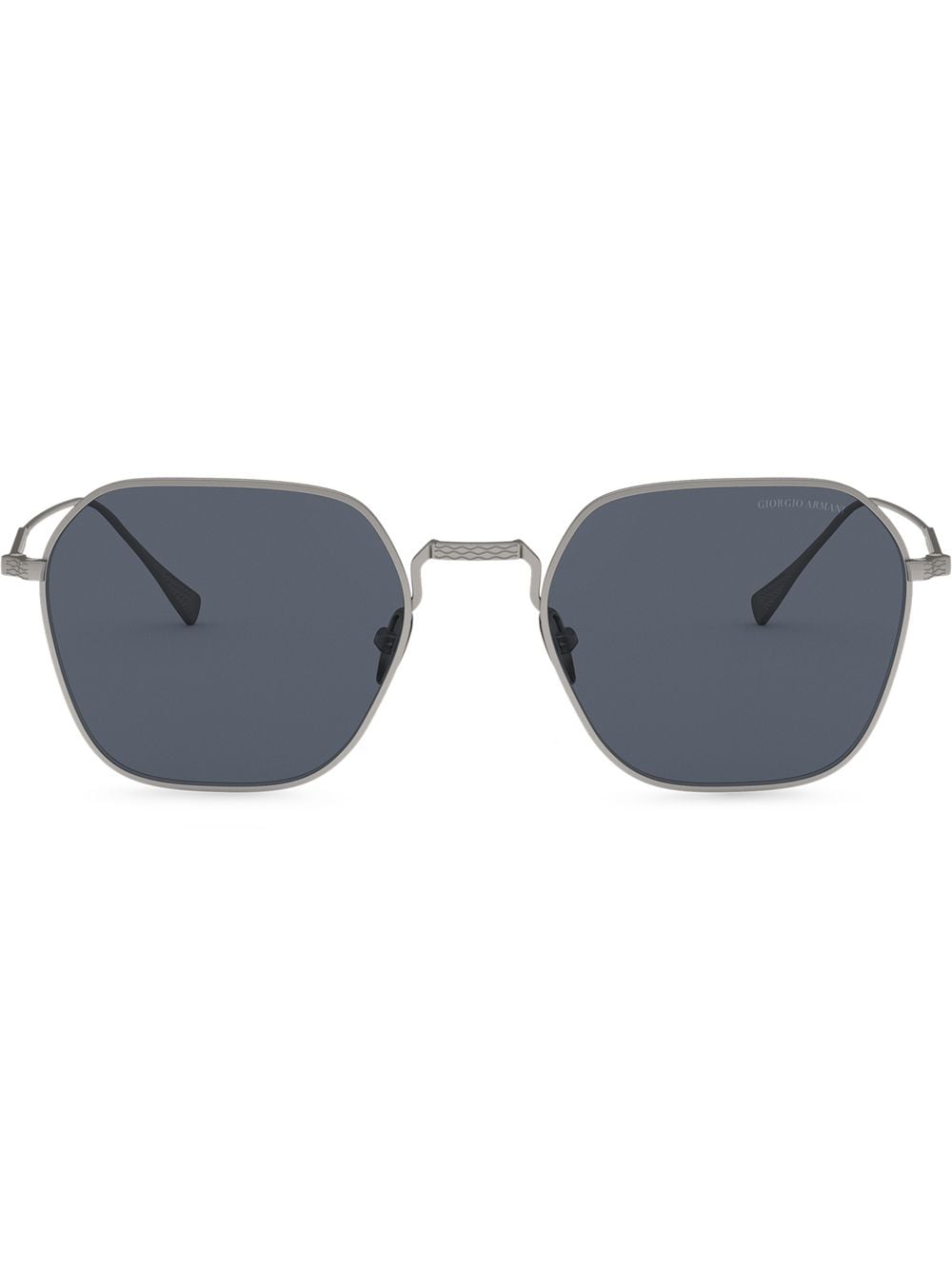 Shop Giorgio Armani Square-frame Tinted Sunglasses In Metallic