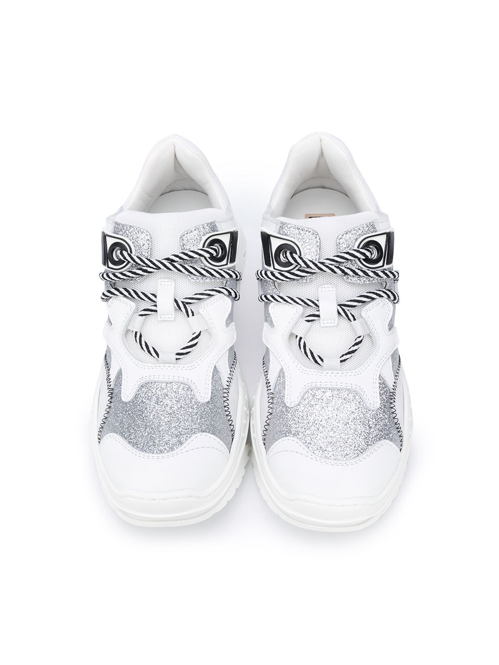 фото Nº21 kids low glitter panel sneakers