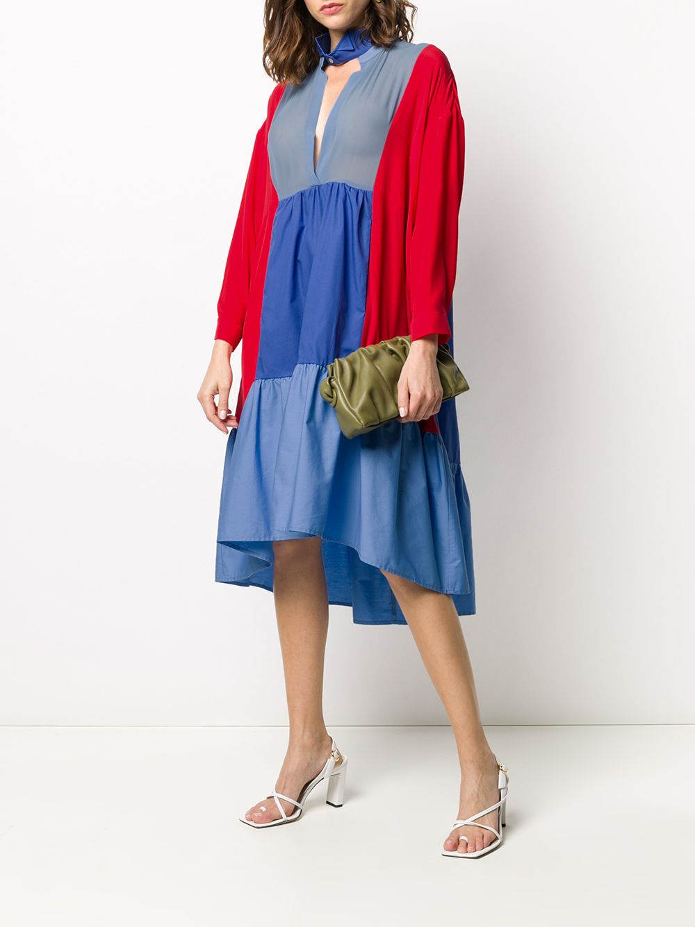 фото Jejia color-block cutout shirt dress