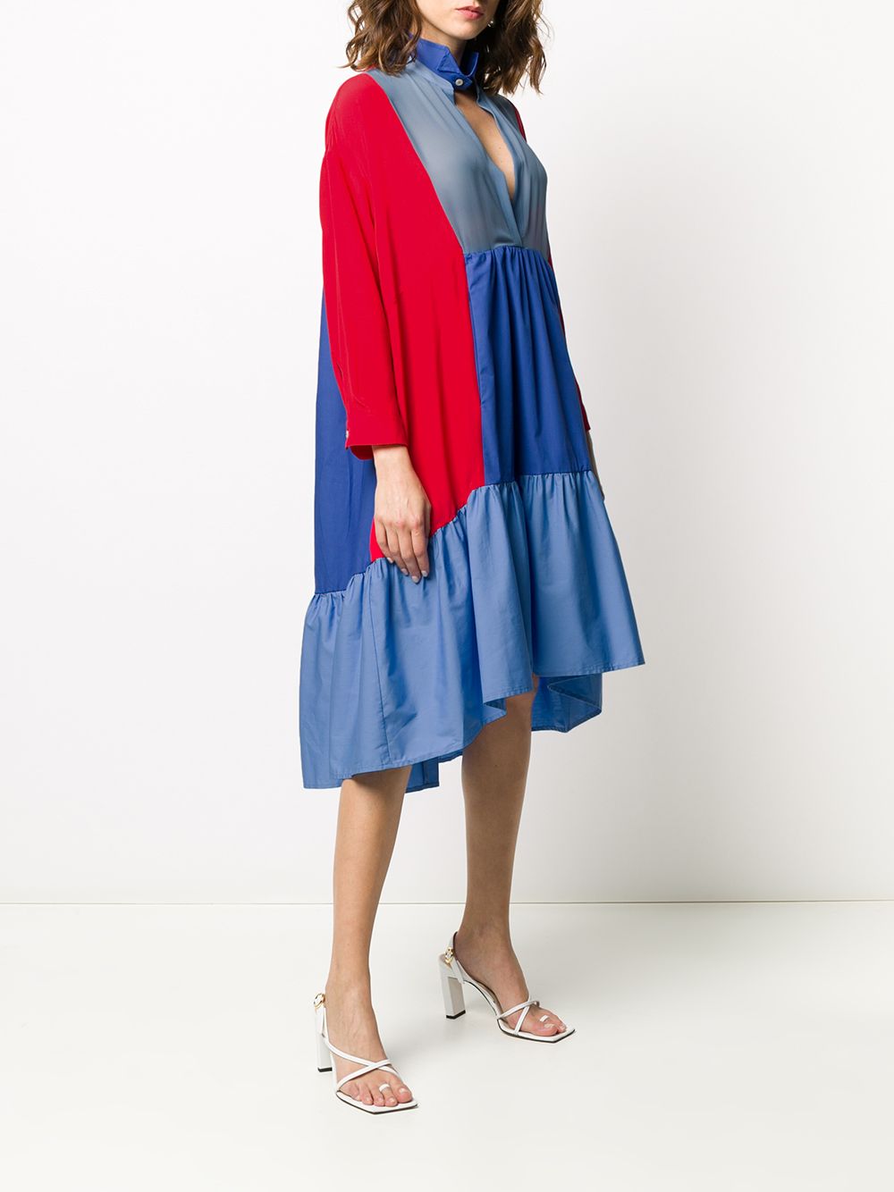 фото Jejia color-block cutout shirt dress