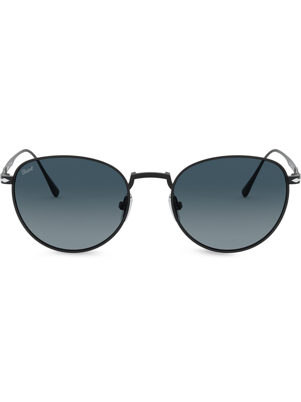 Persol Round Frame Sunglasses In Black