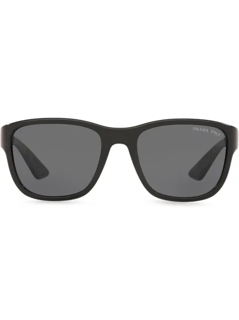 polarized rectangular-frame sunglasses