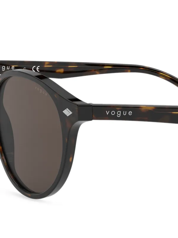 Vogue Eyewear Oval Frame Tortoiseshell Sunglasses | Brown  display picture 2