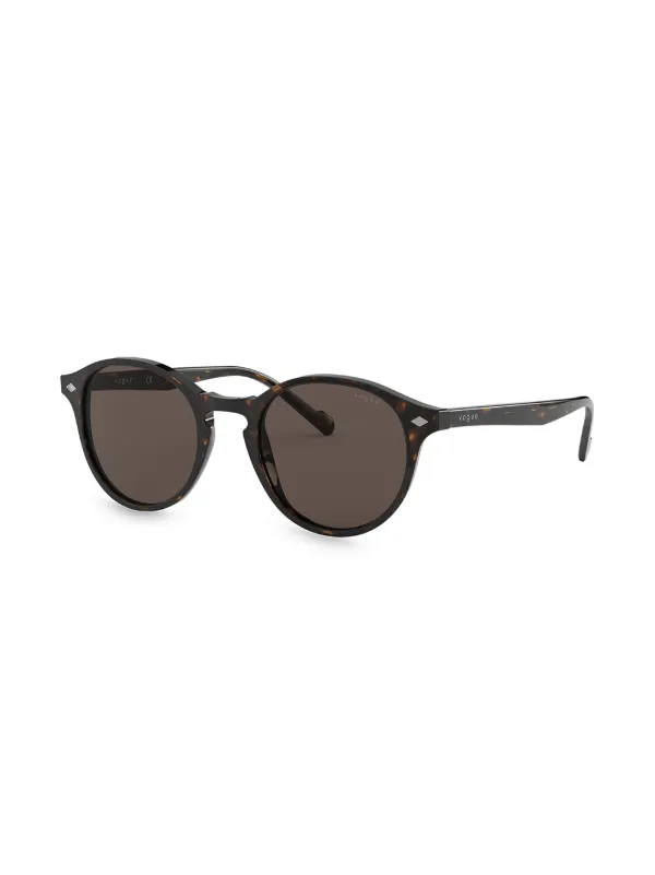 Vogue Eyewear Oval Frame Tortoiseshell Sunglasses | Brown  display picture 1
