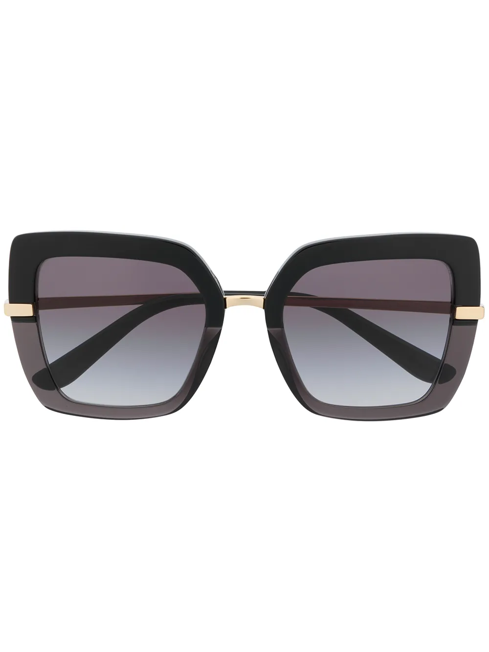 

Dolce & Gabbana Eyewear lentes de sol Half Print - Negro