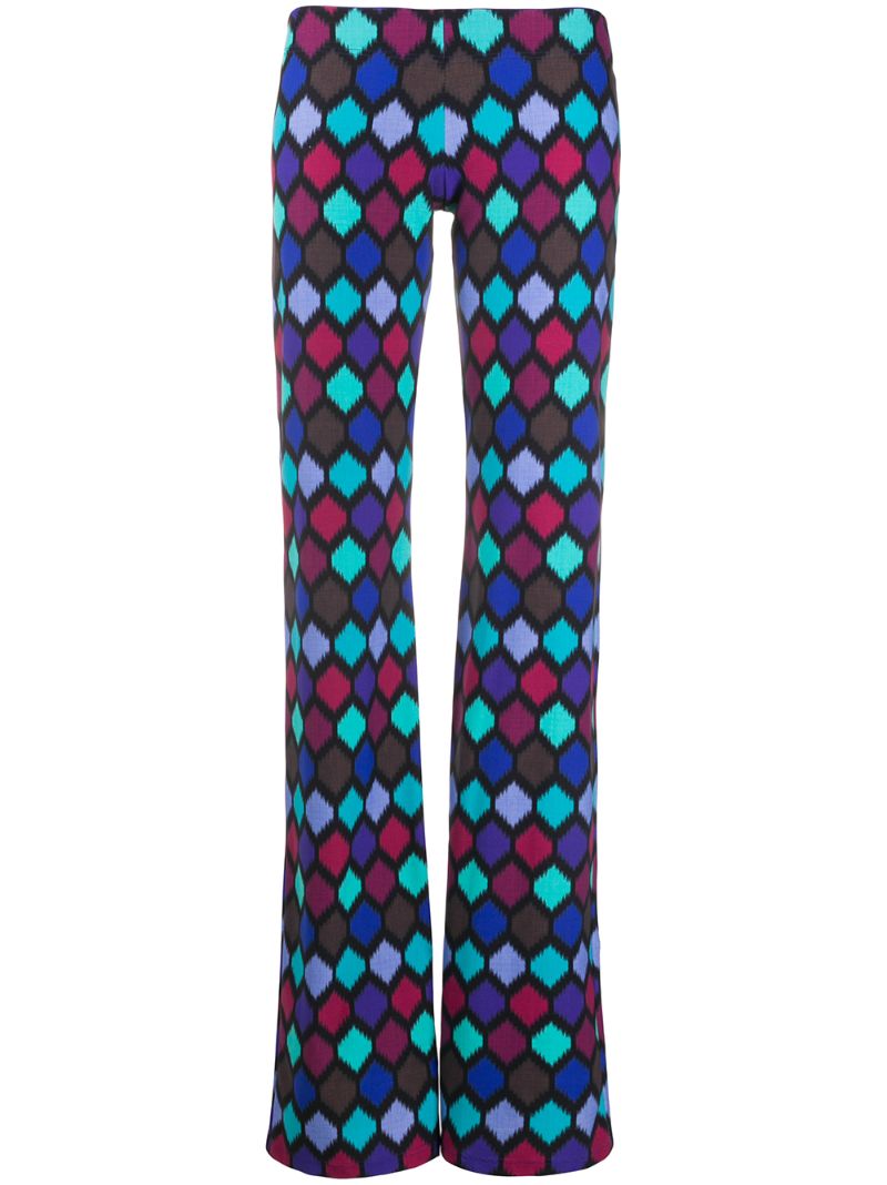 Fisico Low-waist Geometric Trousers In Blue ,pink