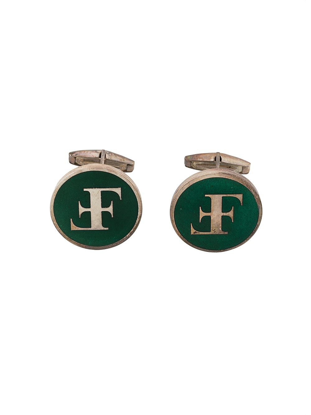 фото Gianfranco ferré pre-owned 2000s logo detail cufflinks