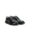 Andrea Montelpare patent round-toe brogues - Black