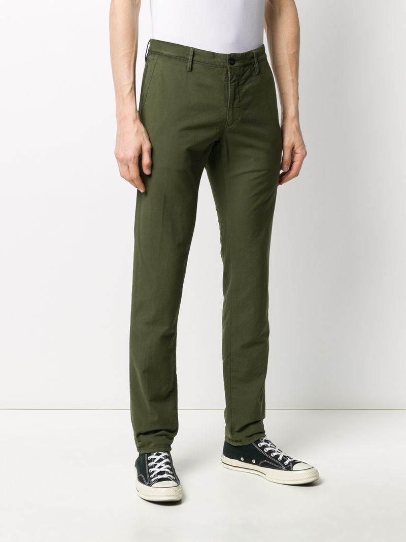 Shop Incotex Slim-fit Chino Trousers In Green