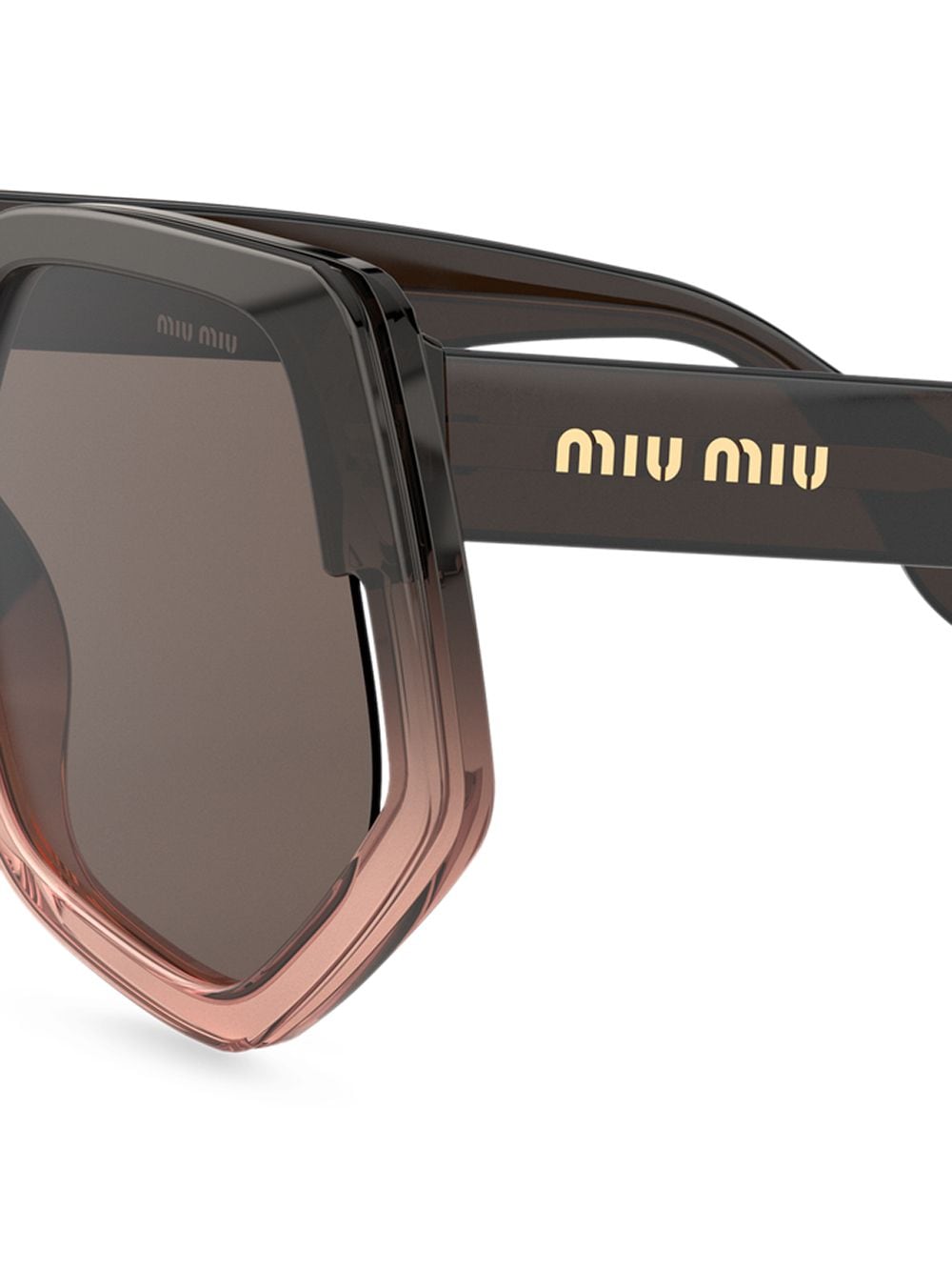 фото Miu miu eyewear солнцезащитные очки в геометричной оправе с эффектом градиента