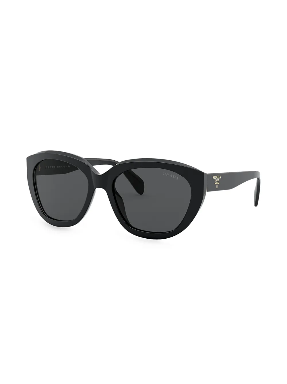 Prada Eyewear Zonnebril met rond montuur - Zwart