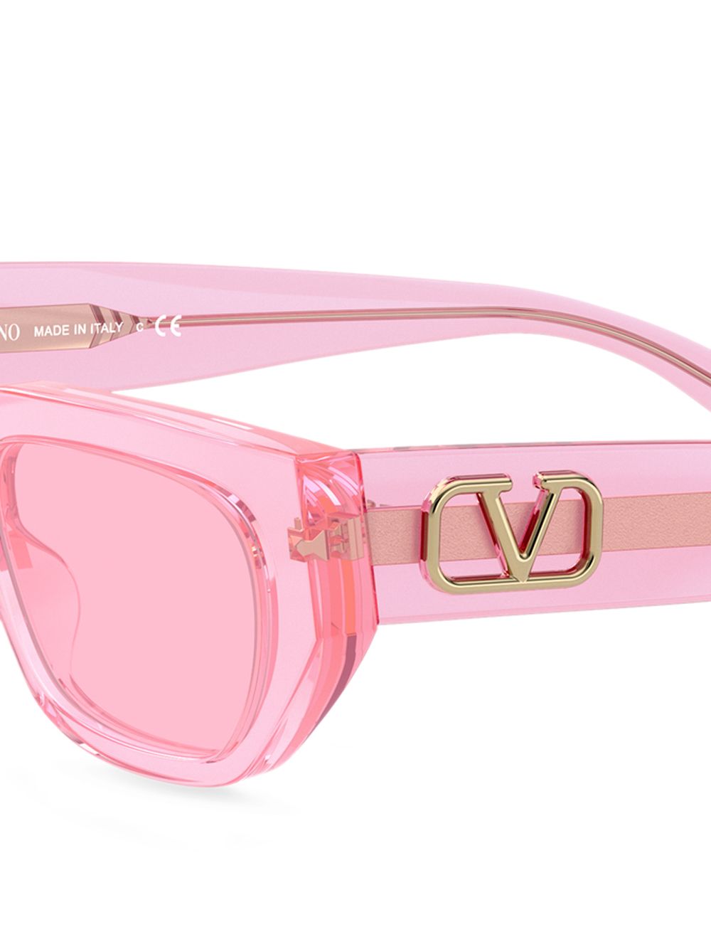 фото Valentino eyewear солнцезащитные очки в прямоугольной оправе с логотипом vlogo