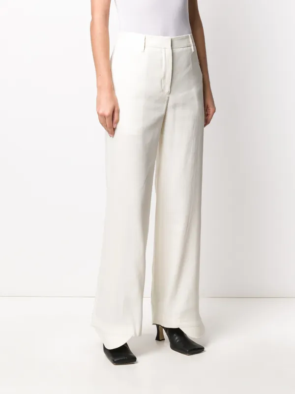 パンツ Off-White Flared Curved Cuff Trousers Off-White Flared Curved Cuff Trousers | Neutrals | FARFETCH
