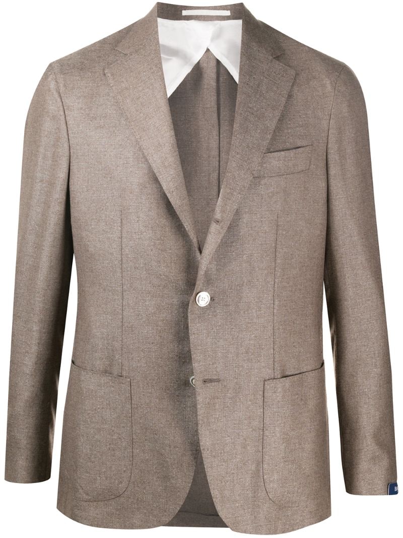 Barba Gimmy Single-breasted Blazer In Brown