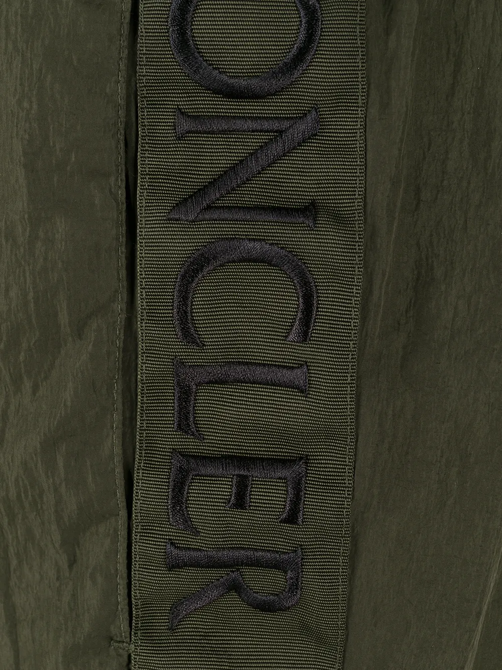 Moncler Logo-embroidered Swim Shorts In Green