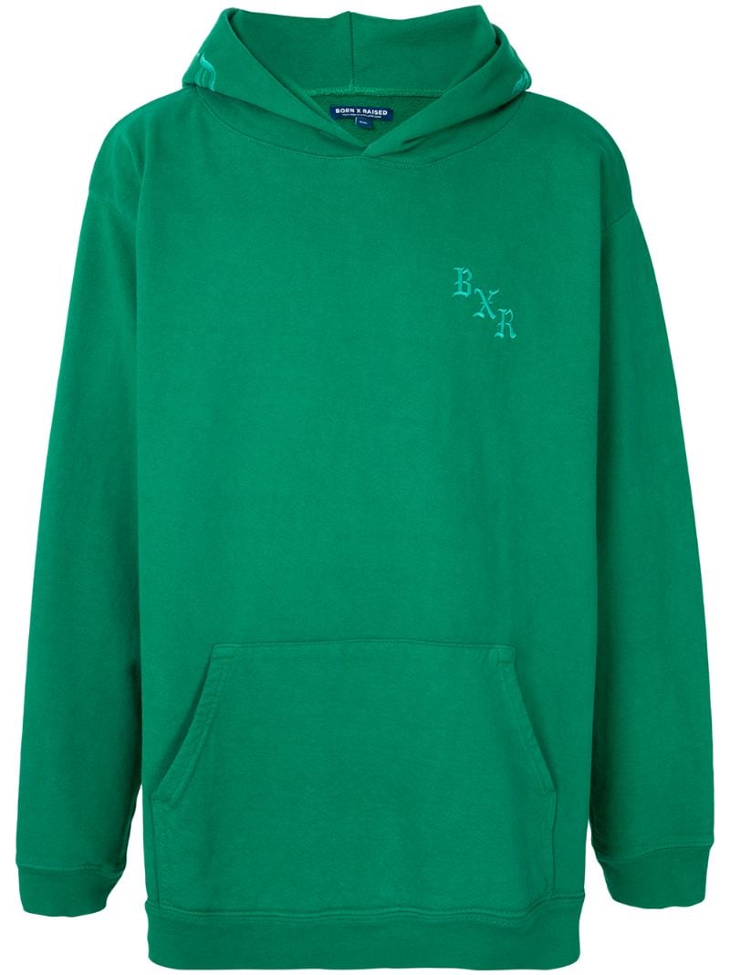 Bornxraised Logo Oversized Hoodie In Green