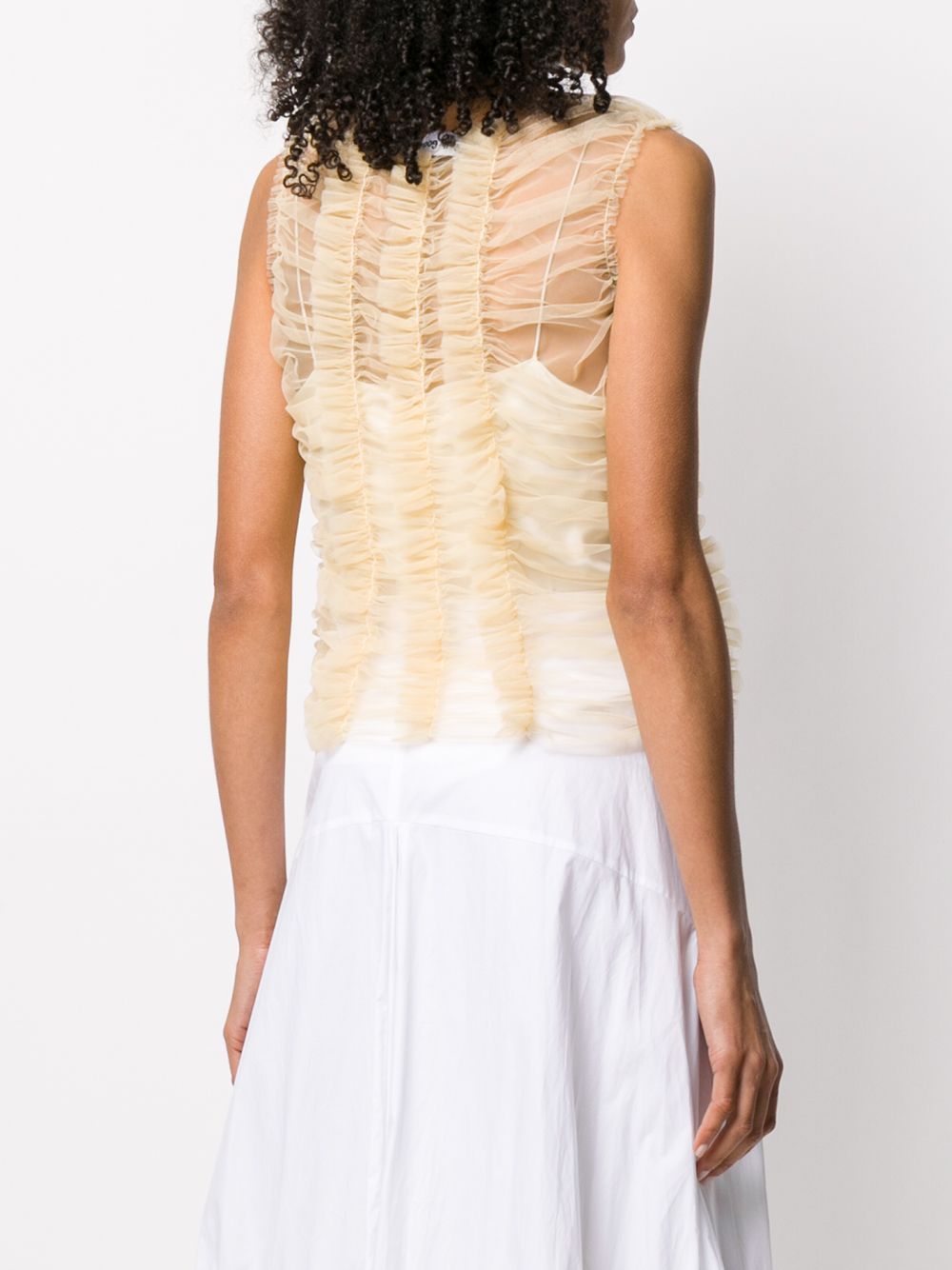 фото Molly goddard sheer ruched detail top