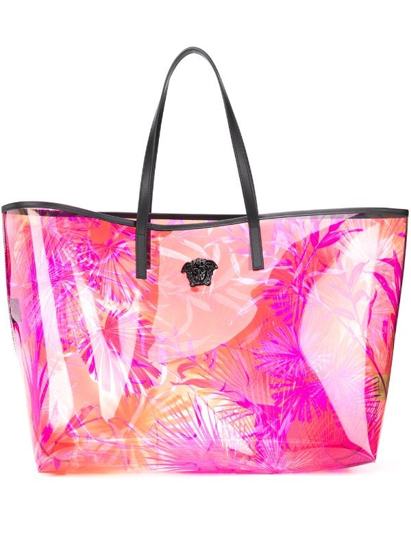 pink and orange tote bags