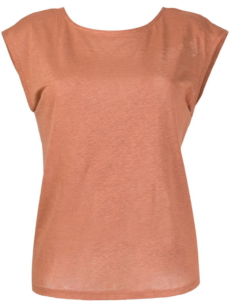Shop Forte Forte Draped Back T-shirt In Brown