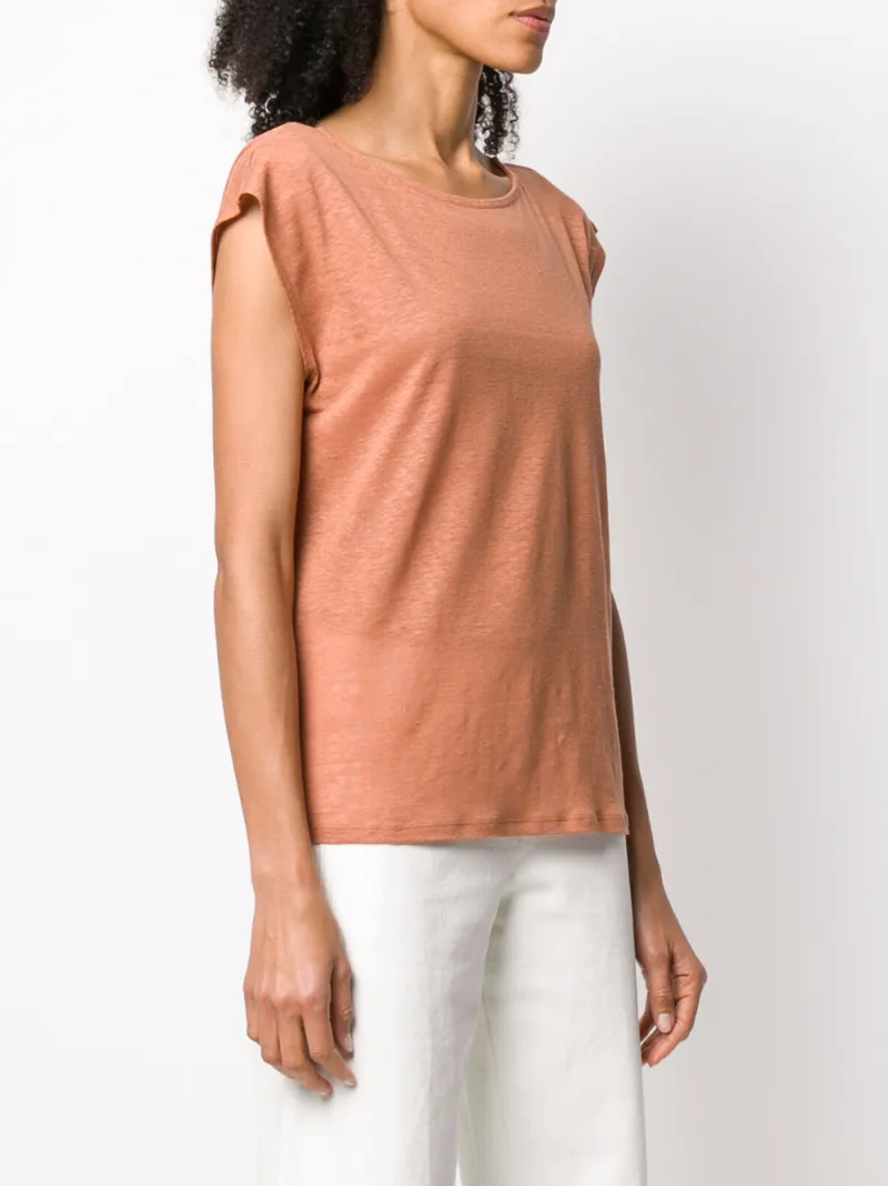 Shop Forte Forte Draped Back T-shirt In Brown