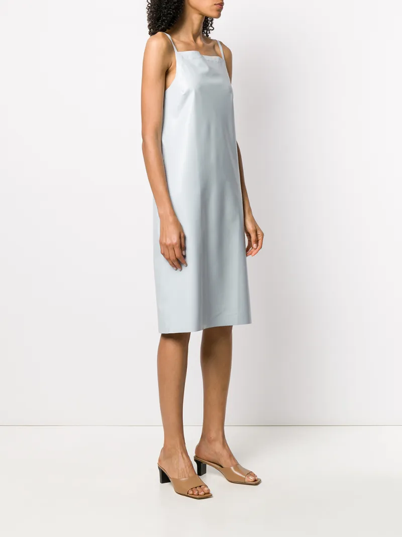 Kwaidan Editions Spaghetti Straps Shift Dress In Blue