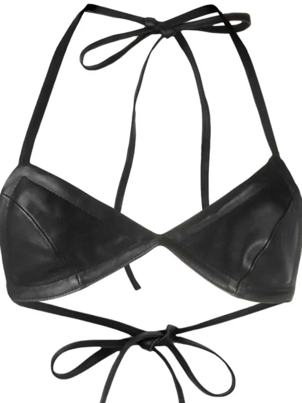 Off-white Triangle Leather Top - Black 