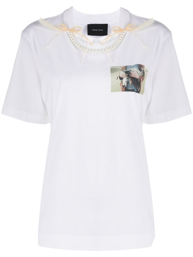 SIMONE ROCHA LAMB PRINT T-SHIRT 