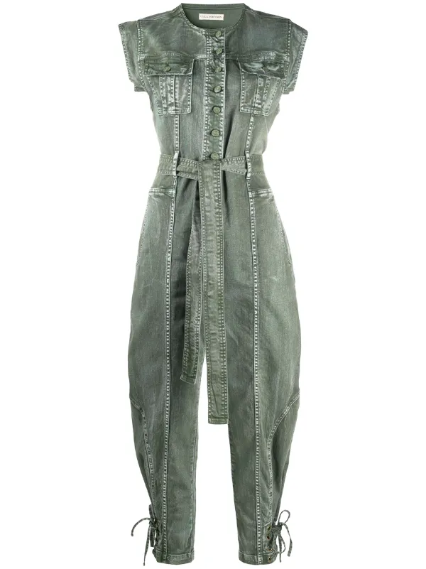 ulla johnson denim jumpsuit