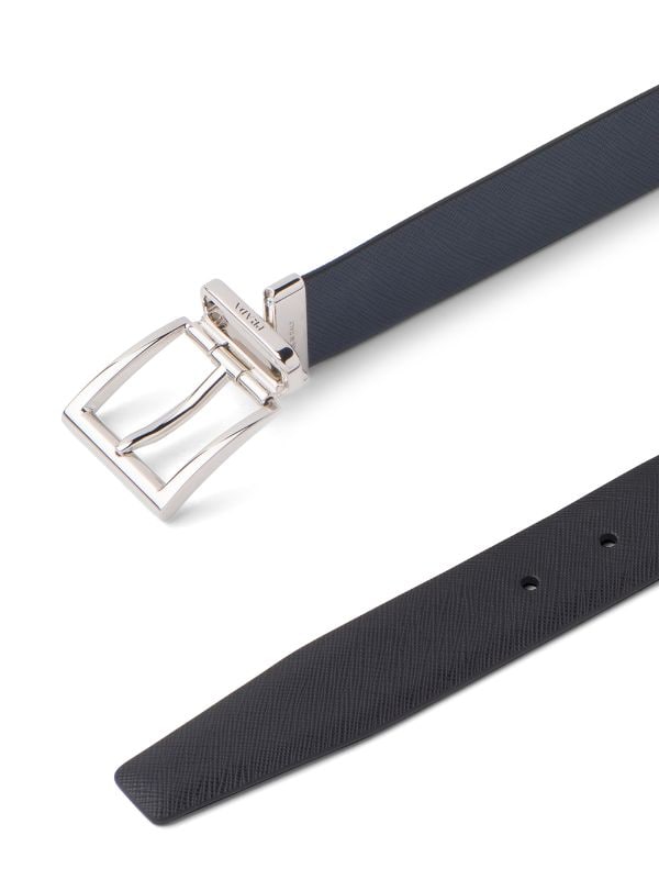 Saffiano Leather Reversible Belt