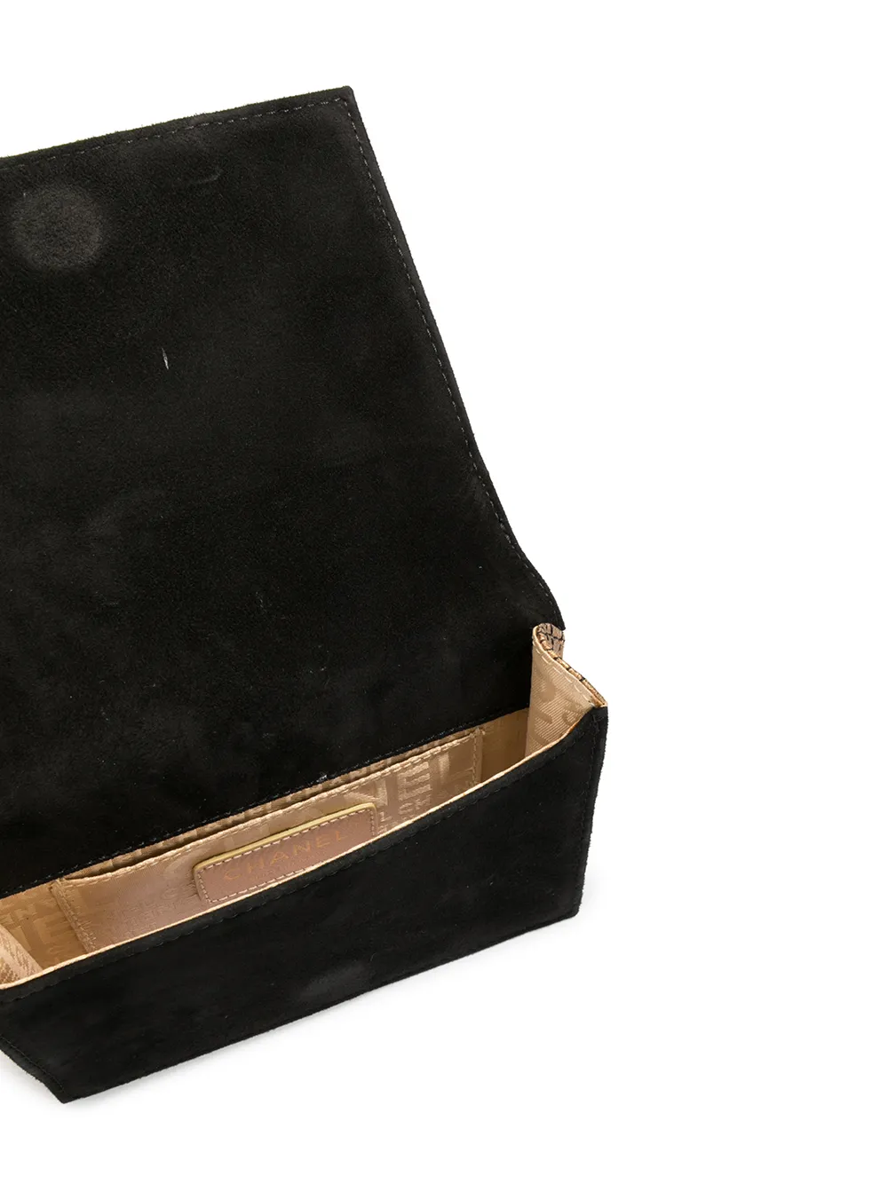 Pre-owned Chanel 2005 Book Motif Clutch In Black