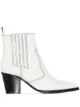 Image 1 of GANNI Western 60mm croc-effect ankle boots