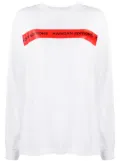 Kwaidan Editions striped logo sweatshirt - White