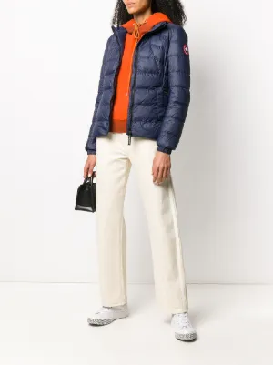 cropped canada goose coat