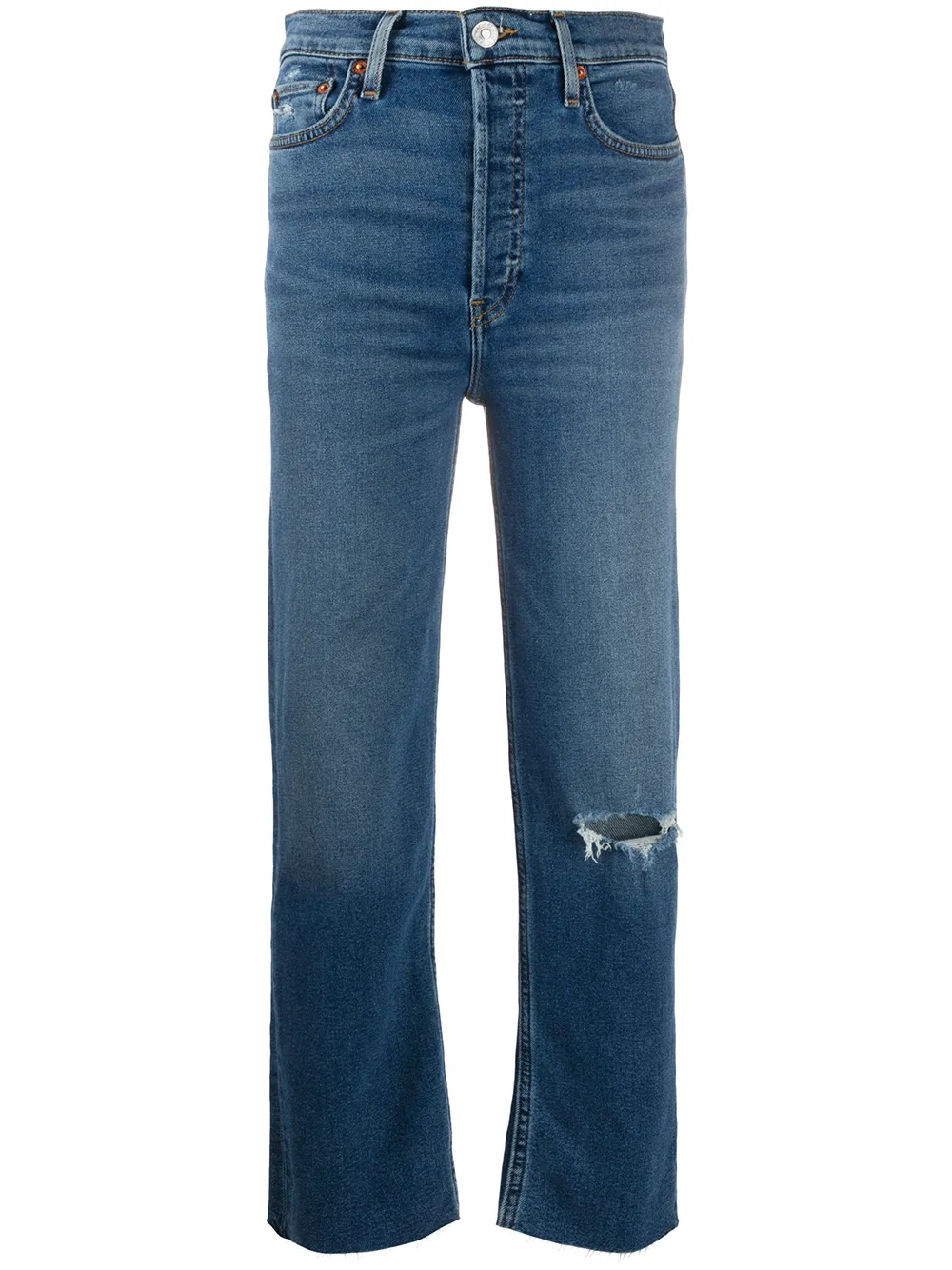 RE/DONE Jeans effetto vissuto - Blu